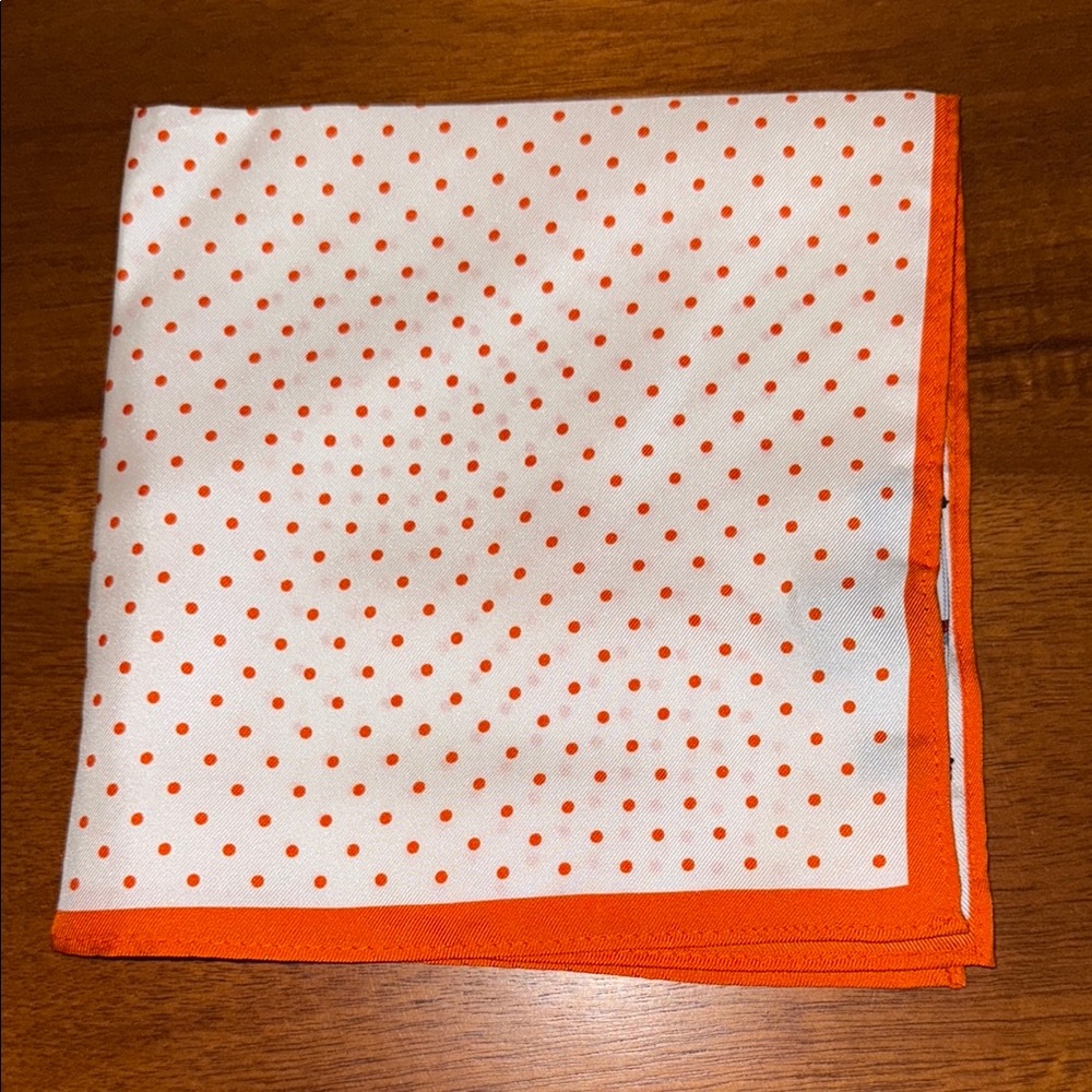 Orange Polka Dot Handkerchief